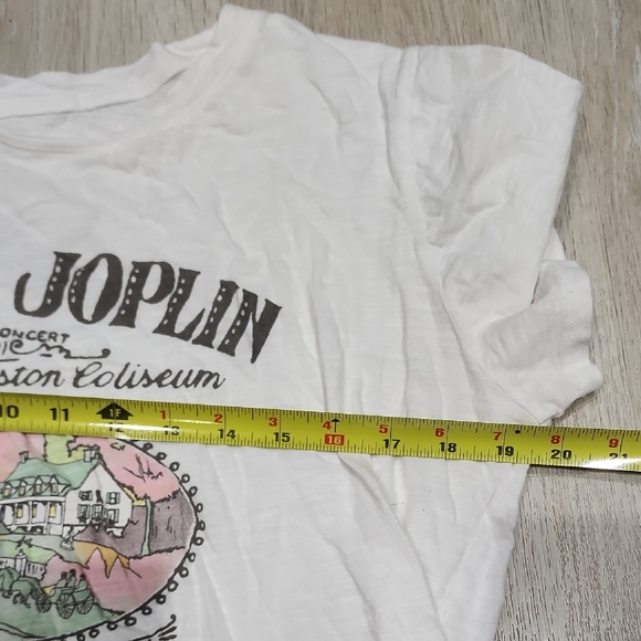 Lucky Brand White Janis Joplin Graphic Tee with Pastel Print - Picture 7 of 7